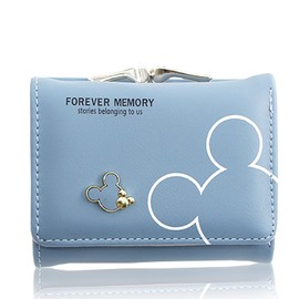 Spldsun Small Wallet, Slim Wallet with Coin Pocket, Wallet with Card Slots, Store and Protect ID, Credit Cards, Money, Photos, blue, youthful and informal