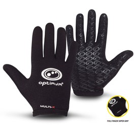 Optimum Multi-X Gloves - Slim Design - Cushioned, Breathable and Warm Padded - Enhanced Grip for Football, Cycling, and other Active Pursuits - Multi Color Senior and Junior Sizes