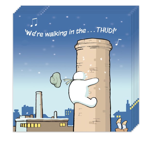 Twizler Lustige Weihnachtskarten, 10 Stück – Walking In The Air