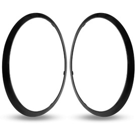 Vaticas Headlight Trim Ring Headlamp Fit for Bezel Mini Cooper F55 F56 F57 Replace 51137300631 51137300632 MC2506105 MC2507105, Driver Passenger Side, Black