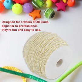 Cuentas de Perlas Marfil de 3mm, Cadena de Perlas Artificial de 100m/Rollo - Decoraciones de Fiesta y Bricolaje