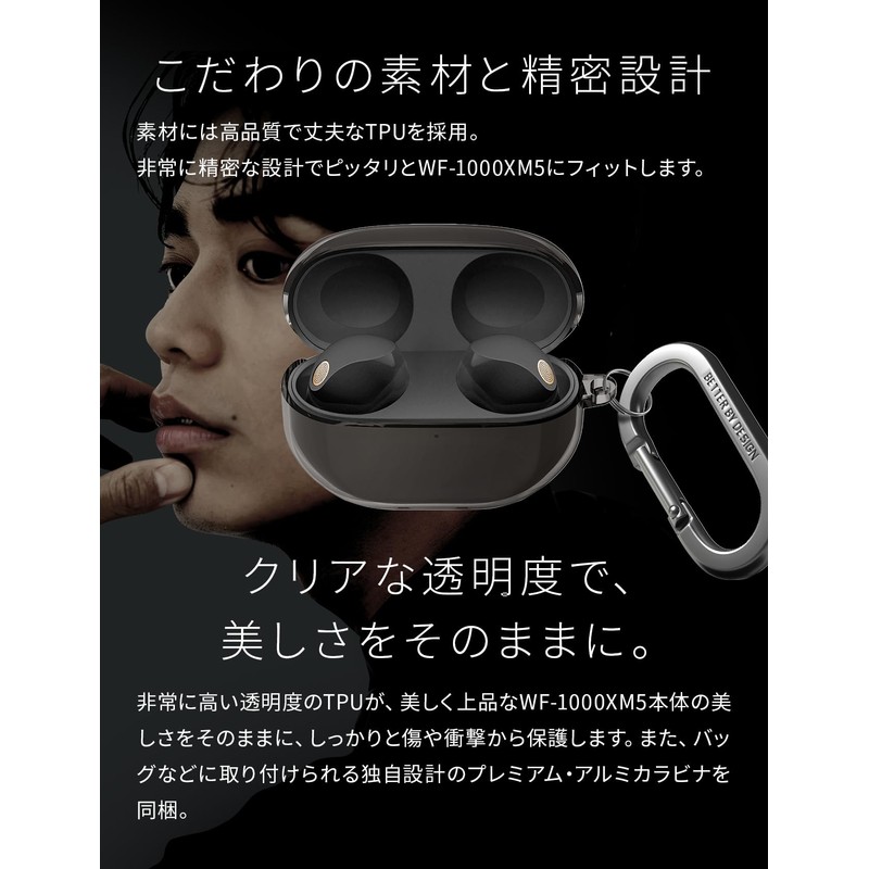 UNIQ SONY WF-1000XM5 Clear Case Impact Absorption Protection LED Visible