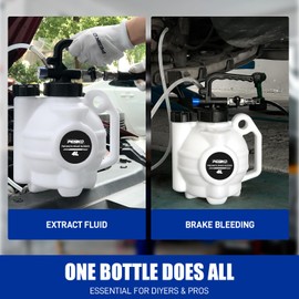 PESIKO 4L Vacuum Brake Bleeder Kit, Pneumatic Fluid Extractor Pump One Person, Oil Changer Vacuum Fluid Extractor for Automotive Fluids Vacuum Evacuation