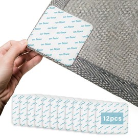 Non Slip Washable Grippers For Rug, Rug Pads Grippers, New Materials to Anti Curling Rug Pad : Keep Your Rug in Place & Make Corner Flat and Easily Peel Off (12 Pcs)