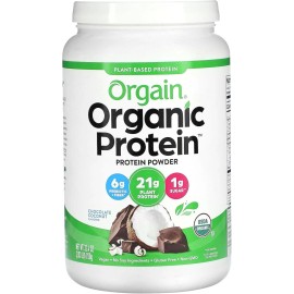 Orgain - Organic Protein Powder, Plant Based, Chocolate Coconut, 2.03 LB (920 g)