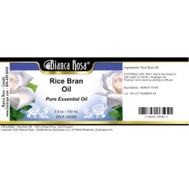 Rice Bran Oil - 100% Pure, Cold Pressed (3.40 fl oz, ZIN: 428369) - 2 Pack