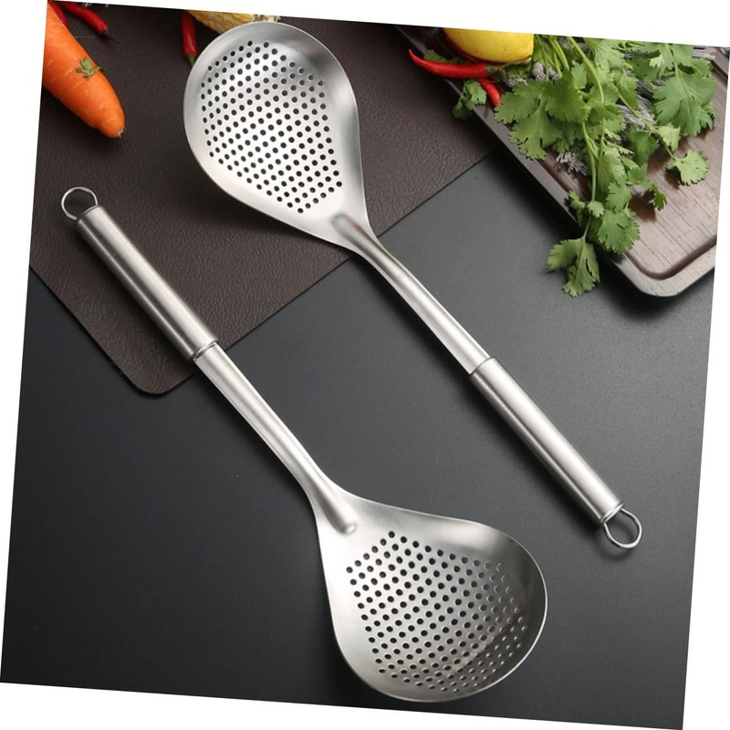 FELTECHELECTR Strainer Spoon Multi-Function Kitchen Tool Handle Food Strainer for