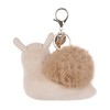 Apricot Lamb Brown Lazy Snail Keychain Soft Cuddly Keychain, Plush