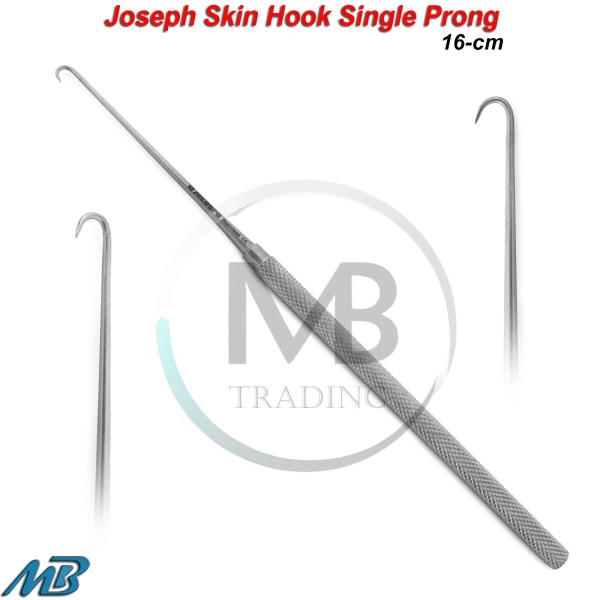 Medspo Joseph Skin Hook Single Prong Dermal Retractor 16cm Surgical