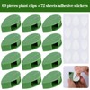 60 Pieces Plant Climbing Wall Fixture Clips with 72 Pieces