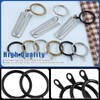 Glarks 40Pcs 1.2Inch Black Curtain Rings with Eyelet, Rustproof Metal