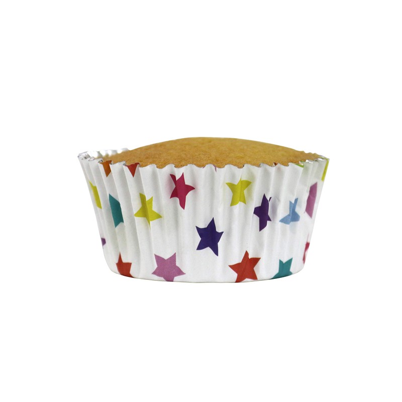 PME BC826 Stars Cupcake Cases, Foil Lined, Pk/30, Paper