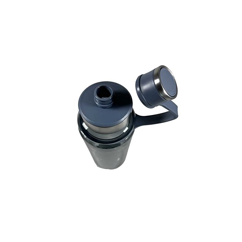 Termo de plástico transparente para agua de 1000 ml (AZUL)