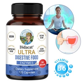 Super-Strength Digestive Enzyme Capsules - Gut Health Supplement - Contains amylase, lipase and lactase to support digestion and immunity - Vitamin E, 3, 120 servings / 초강력 소화 효소 캡슐 - 장 건강 보충제 - 아밀라아제 리파아제 락타아제 함유로 소화 및 면역 지원 - 비타민이, 3개, 120회분