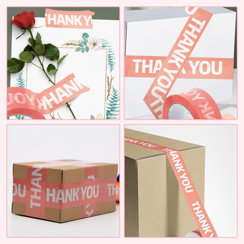 RICISUNG Packing Tape, Thank You Tape, OPP, Packaging, Shipping Tape,
