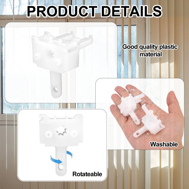 2pcs Vertical Blinds Replacement Parts, POM Material Vertical Blinds Control