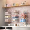 3-Tier Hanging Closet Organizer with 5 S Hooks, Closet Shelves