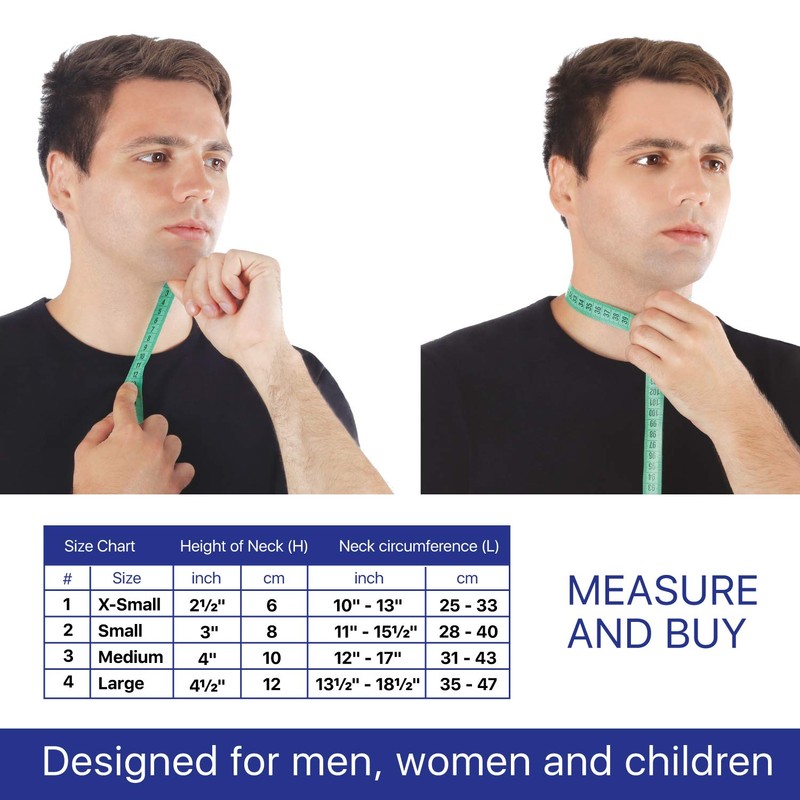 Toros-group Soft, 100% Cotton Neck Support Brace, Adjustable Cervical Collar,