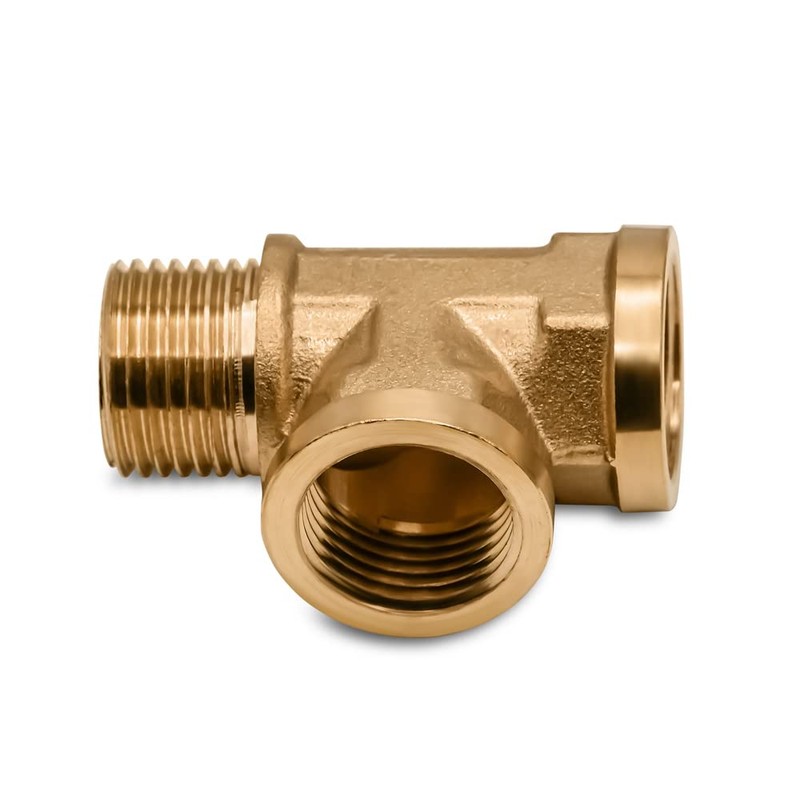 T Adapter 1/2 inch Female Pipe Thread Adapter Fittings Brass
