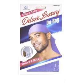Dream Deluxe Du-Rag Light Purple Smooth & Thick, Stretchable, Wrinkle Free, 100% Polyester