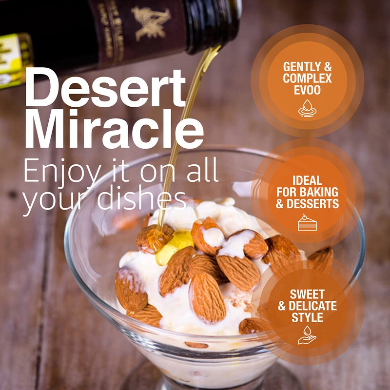 DESERT MIRACLE Cold Pressed Polyphenol Rich Moroccan Olive Oil, Extra