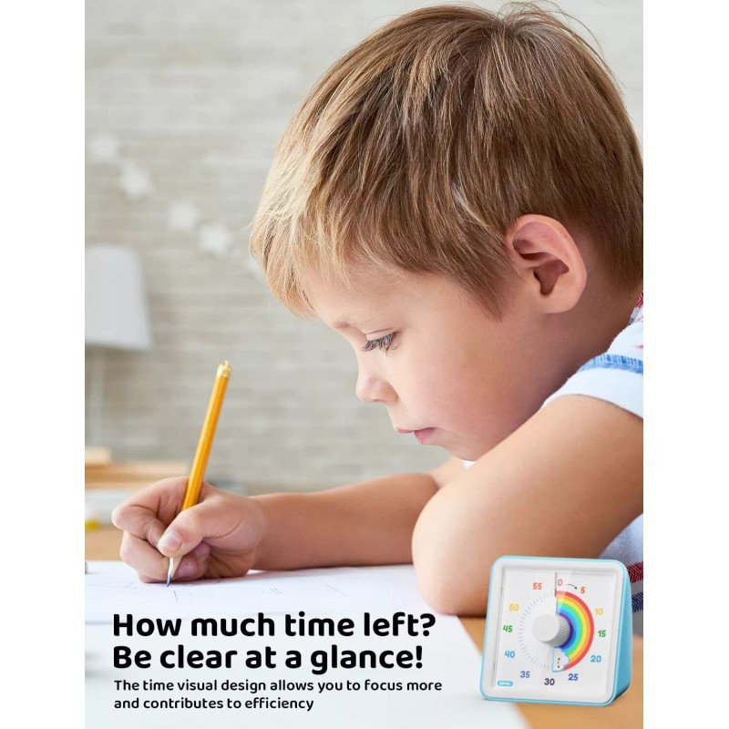 LIORQUE 60 Minute Visual Timer for Kids Visual Countdown Timer