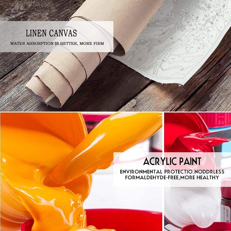 DIY Paint by Numbers, Red Truck Adults' Paint-by-Number Kits on