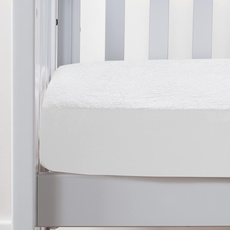 Moonsea Crib Mattress Protector Waterproof,Mattress Cover Protector, Smooth Top Mattress