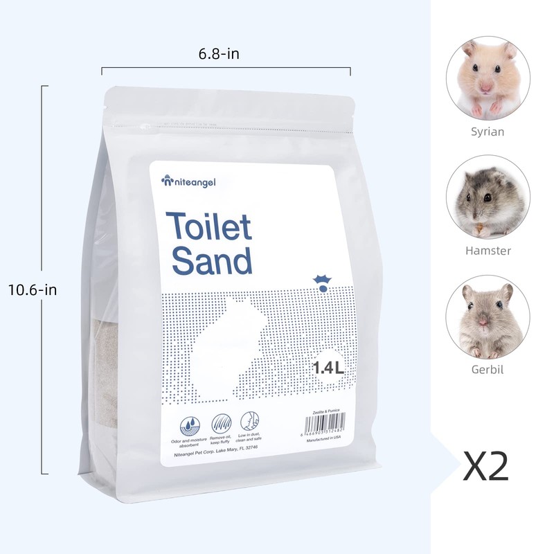 Niteangel Training Litter Potty Sand - Hamster Sand Bath for