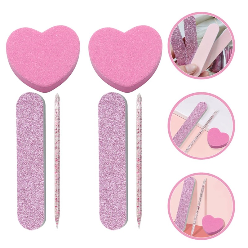 Beavorty Professional Manicure Kit 60pcs Nail Files Buffer Blocks Nail