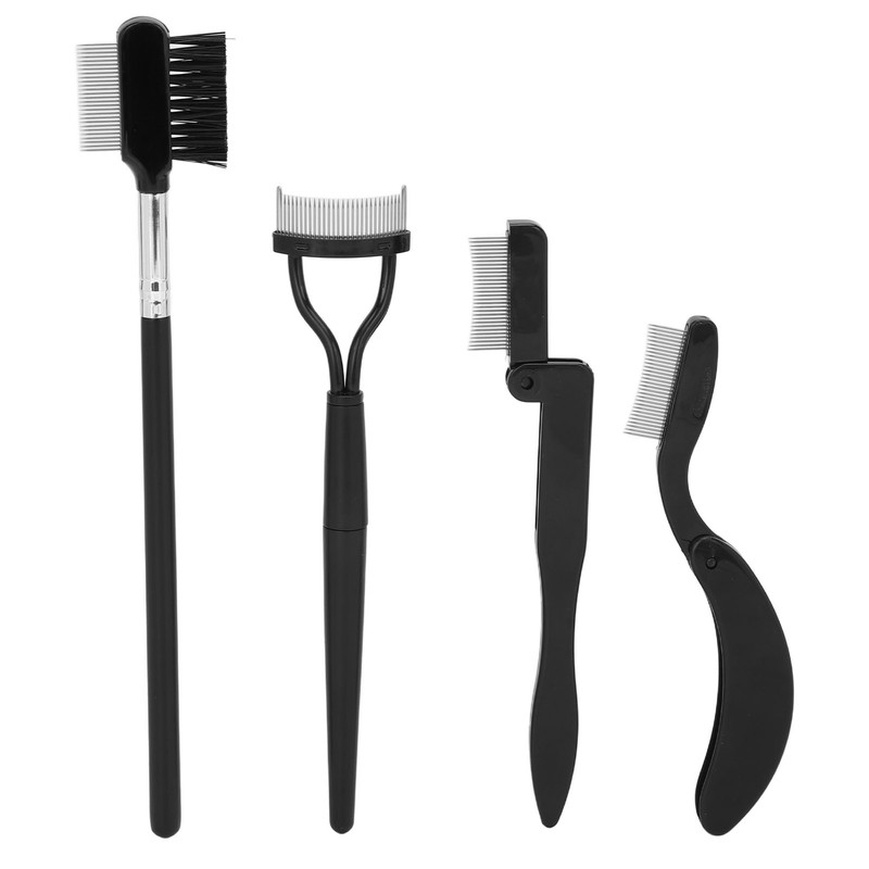 4 Pieces Folding Eyebrow Comb Eyelash Separator Grooming Brush Portable