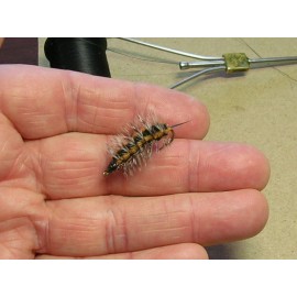 Jim Greens Custom Flies Verduin's Willow Worm -  brim perch bluegill panfish flies