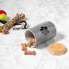 Bone Dry Ceramic Pet Collection, Canister, Gray/Black