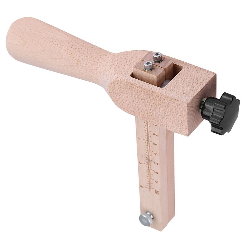 Wooden Hand Leather Strip Strap Adjustable Cutting Tool DIY Craft