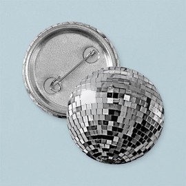 CafePress Shiny Disco Mirror Ball 1" Round Mini Button Pin