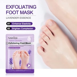 MaerWaw Foot Peel Mask 6 Pack,Foot Spa Foot Care For Women Peel Mask With Lavender For Men And Women Feet Peeling Mask Exfoliating, Callused Foot Mask Peel,Foot Mask For Dry Dead Skin,Remove Dead Skin