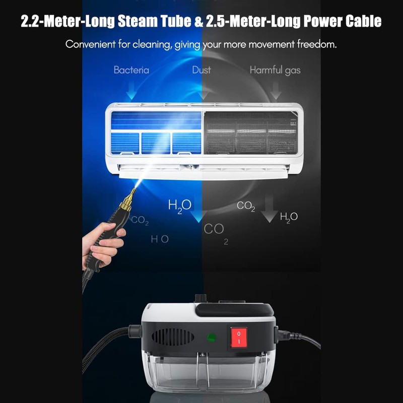 Portable Handheld Steam Cleaner, High Temperature Pressurized Steam Cleaning Machine