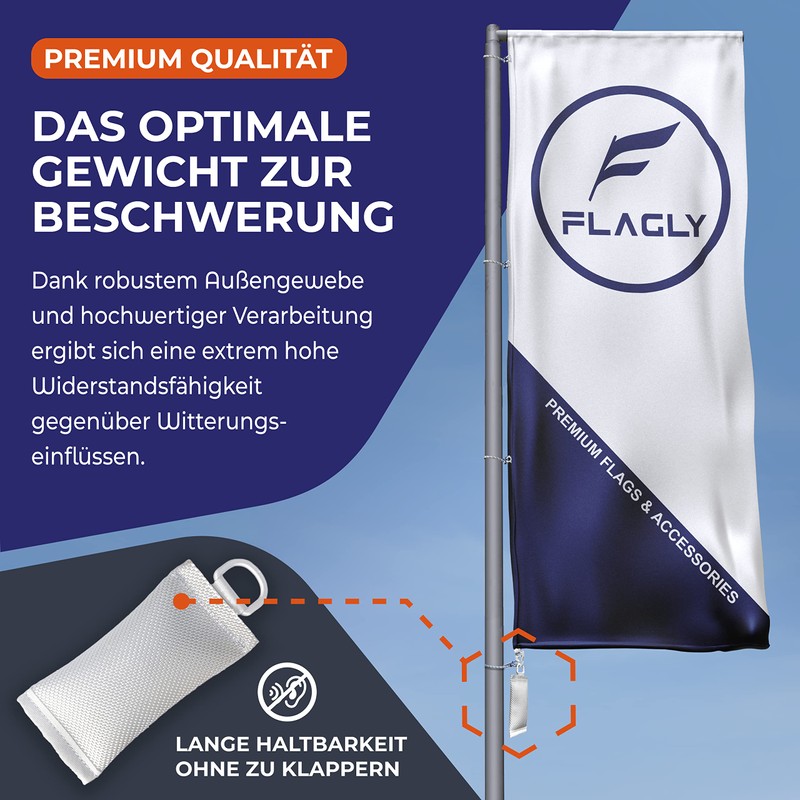 FLAGLY Premium Flags and Flags Attachment Set – 1 x