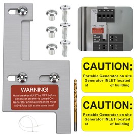Generator Interlock Kit Compatible with GE General Electeric Vertical Main150 or 200 Amp Breaker, 2 1/4 Inch Spacing Between Main and Branch Breaker