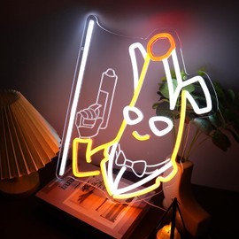 lmprintNook Banana Peely Neon Signs for Wall Decor Fort Night Lights for Game Room Decoration,Dimmable LED Figure Neon Lights for Man Cave,Bar,Birthday Party and Game Lover Gifts