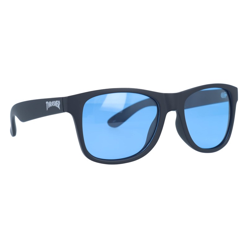 Slasher 1013 Unisex Sunglasses (Square) Fashionable Glasses, BK-LBL (Polarized)