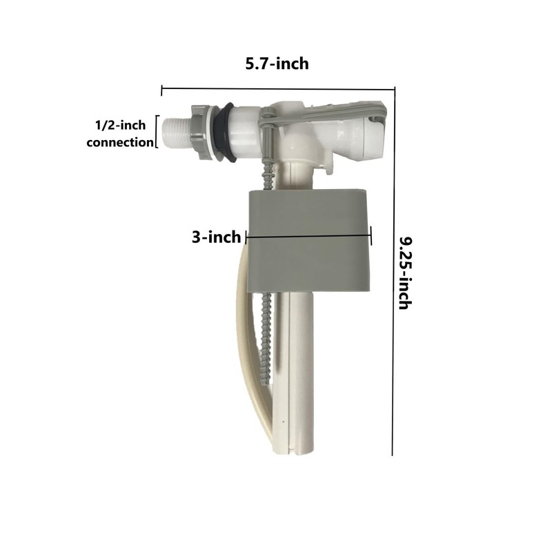 Delta Side Mount Fill Valve with optional Braided Water Line