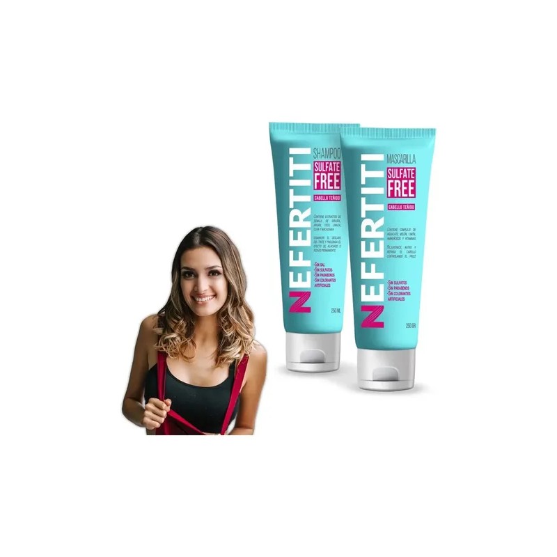 Nefertiti Shampoo Y Mascarilla Sulfate Free Cabello Teñido