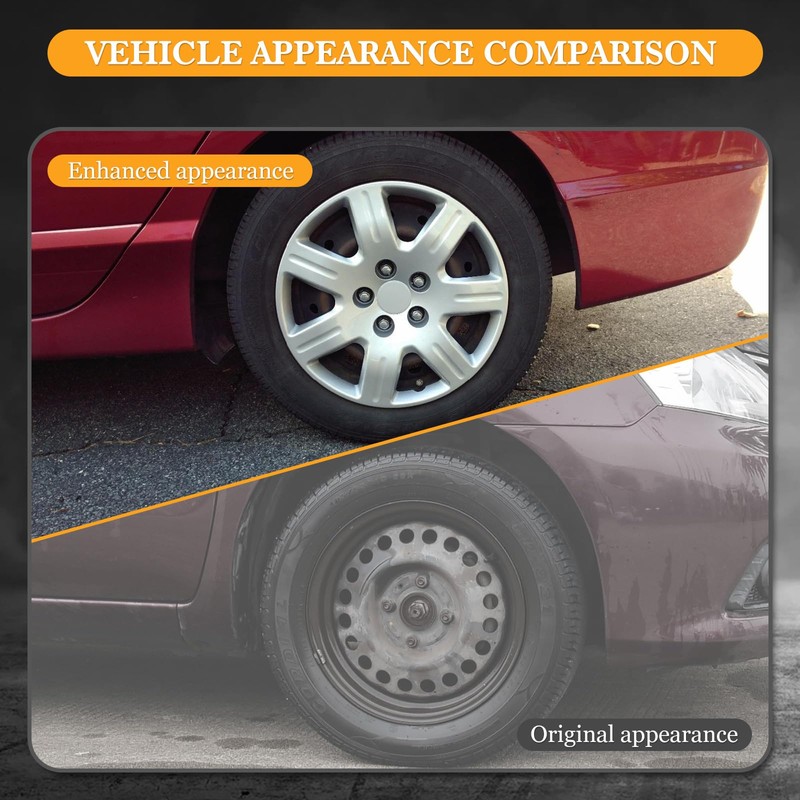 AUTOFREE AUTOFREE 16 Silver Lacquer Hubcaps for 2006-2011 Honda Civic