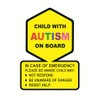Child with Autism On Board Sticker,5pcs 4x5.54 inch Autistic Child
