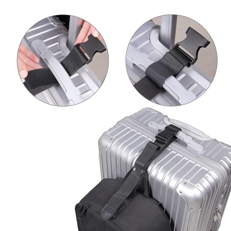 2 Pack Add a Bag Luggage Strap,Ling-Luo Adjustable Suitcase Belt