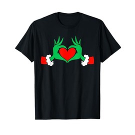 Funny Elf Cute Heart Hands Style Family Christmas Pajamas T-Shirt