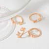 Sora Tuki V Initial Ring for Women Rose Gold Letter