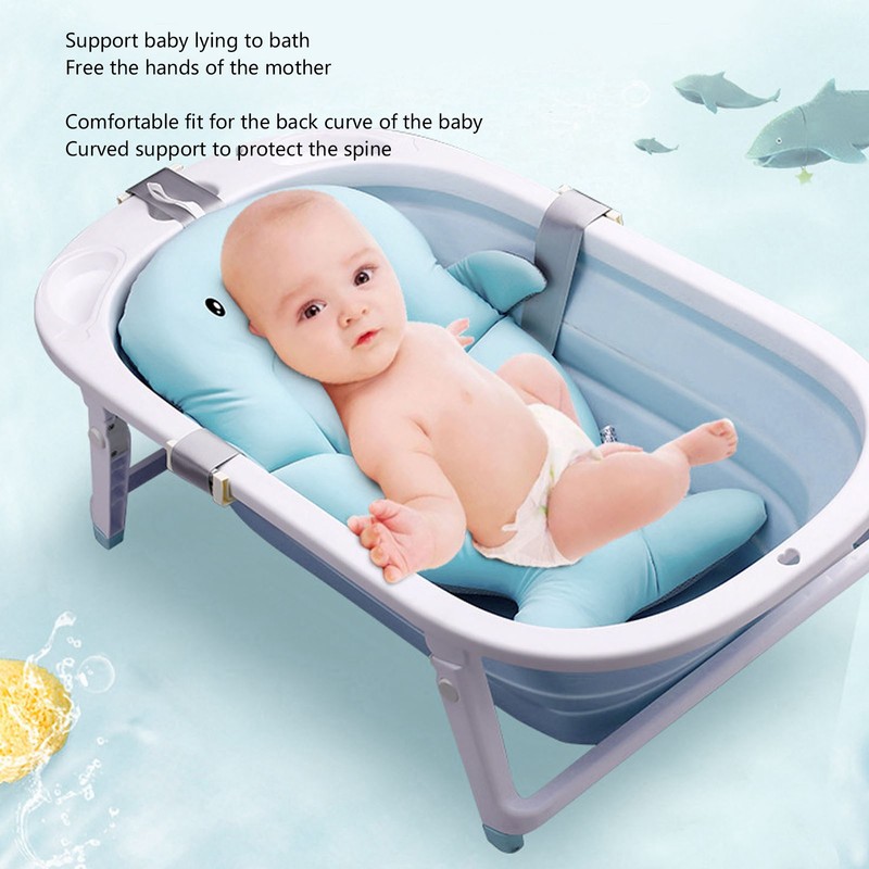 Baby Bath Support Spine Protection Comfortable Baby Bathtub Support Mat