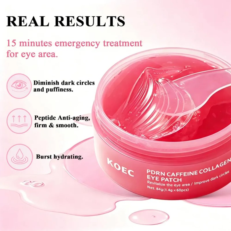 Collagen Eye Patch With Pdrn & Caffeine, Gel Eye Patches